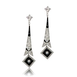 Art Deco Onyx Earrings