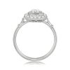 Asscher Cut Platinum Engagement Ring SV 11402