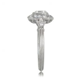 Asscher Cut Diamond Halo Engagement Ring TSV 11402