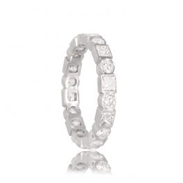 Alfred Band Top View TSV 11610 Platinum Diamond