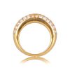 18k Yellow Gold Cartier and Diamond Dome Ring