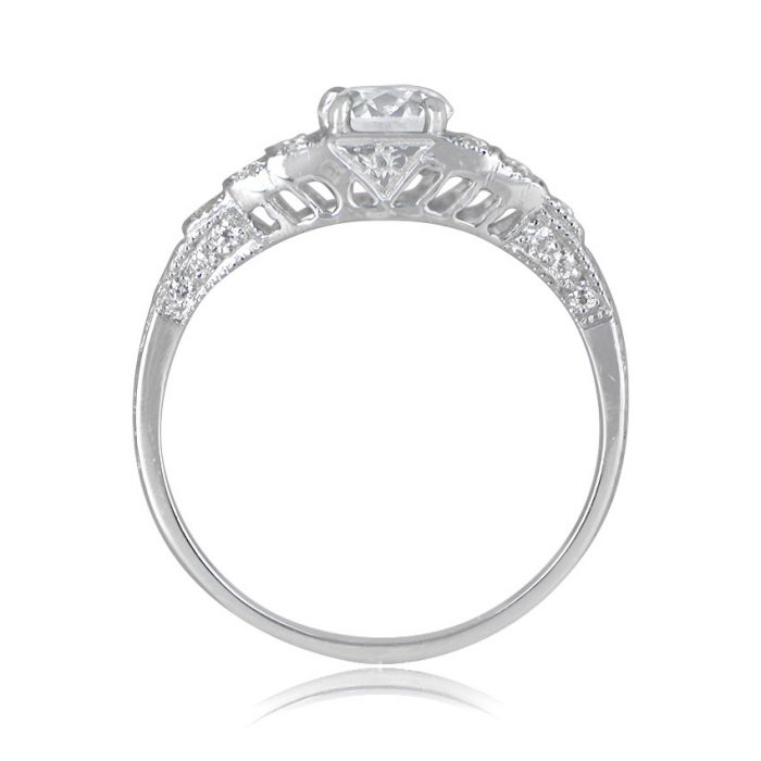 Handcrafted Diamond and Platinum Engagement Ring - Groton Ring