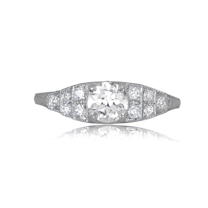 Platinum and Diamond Handcrafted Engagement Ring - Groton Ring