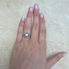 1.07ct Diamond Sapphire Platinum Engagement Ring 12396 F6
