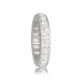 Platinum and Diamond Pembroke Band Top Side View