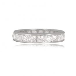 Platinum and Diamond Band Pembroke Band Top View