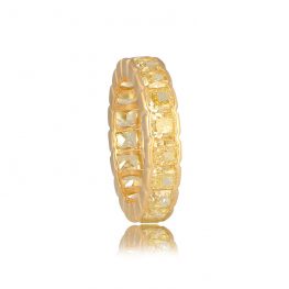 18k Yellow Gold Serven Band Top Side View
