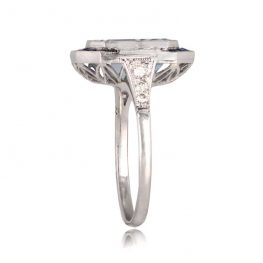 High Quality Aquamarine Halo Engagement Ring TSV