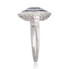 Vintage Style Aquamarine Engagement Ring TSV 12645