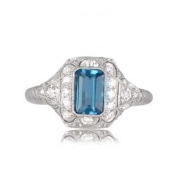 12674 Aquamarine Wigan Ring Top View
