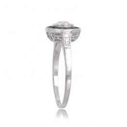 Sapphire Halo and Diamond Ring Central Park TSV
