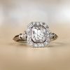 Antique Cushion Cut Diamond Halo Platinum Engagement Ring 12916-artistic-1000