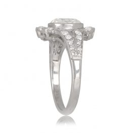 Platinum and Antique Cushion Cut Diamond Ring Hedley Ring