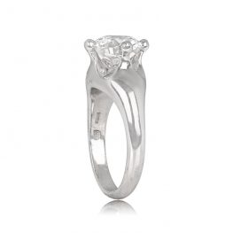 Round Brilliant Diamond and Platinum Bulgari Ring - Bulgari Platinum and Diamond Ring