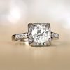 Retro 1.28ct Geometric Diamond 18k White Gold Mounted Engagement Ring 13445-artistic-1000-