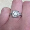 Single Cut Pave Set Diamond Band Engagement Ring 13445 F3