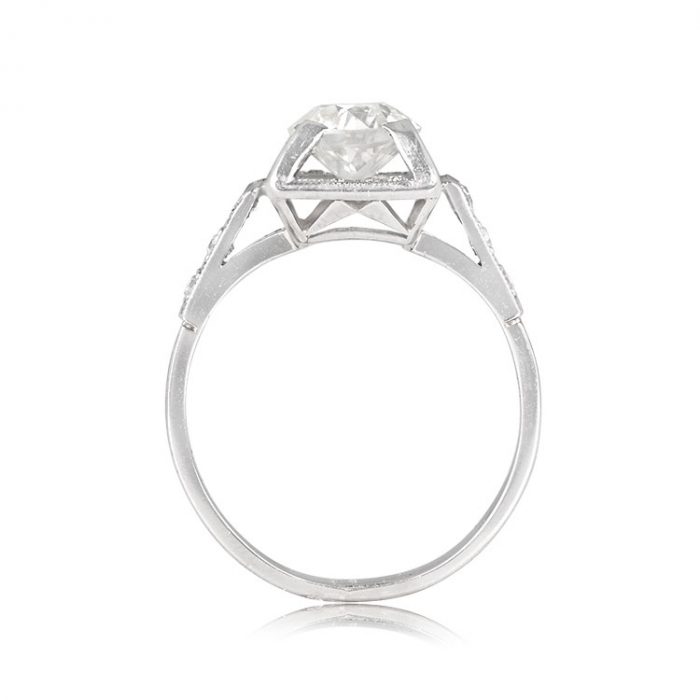 Diamond and White Gold Engagement Ring - Metz Ring