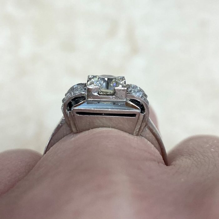 Platinum Retro Diamond Ring Circa 1940 13495 F4