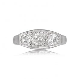 Antique Edwardian Three Stone Engagement Ring - Torrington Ring