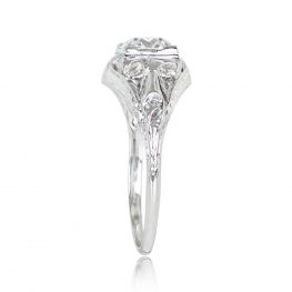 Wheat Motif Hand Crafted Milgrain 18k White Gold Mounting 13519-TSV-1000PX
