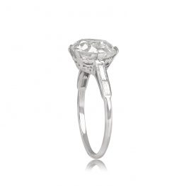Antique Diamond Platinum Ring Boudry Ring Top Side View