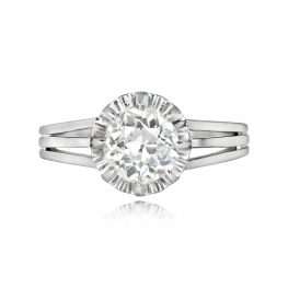 French Old European Diamond Engagement Ring - Cesena Ring 13667 TV