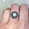 Antique Georgian Era Rose Cut Diamond Cluster Engagement Ring Circa 1800