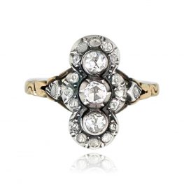 Antique Georgian Three Stone Ring - Brunswick Ring 13857 TV