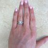 1.13ct Center Old European Cut Diamond Engagement Ring 13860 F1