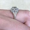Antique Platinum Diamond Open Work Engagement Ring 13860 F4