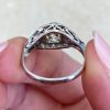 1.13ct Center Diamond Platinum Engagement Ring 13860 F6