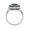 Emerald Sapphire and Diamond Engagement Ring - Monsey Ring 13907 SV