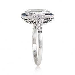 3.05ct Emerald Cut Diamond Engagement Ring - Ludlow Ring 13964 TSV