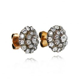 Old Mine Cut Diamond Cluster Earrings - Trenton Earrings 14007 TSV