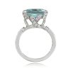 6.75ct Aquamarine and Diamond Accents Ring - Vermont Ring 14097 SV