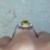 Open Work Under Gallery 18k White Gold Mounting Engagement Ring 14104 F3
