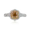 0.46ct Cushion Cut Yellow-Brown Diamond Ring - Somers Ring 14105 TV