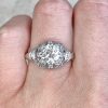 Box Prong Motif Vintage Platinum Mounting Diamond Engagement Ring Circa 1930 14146 F2