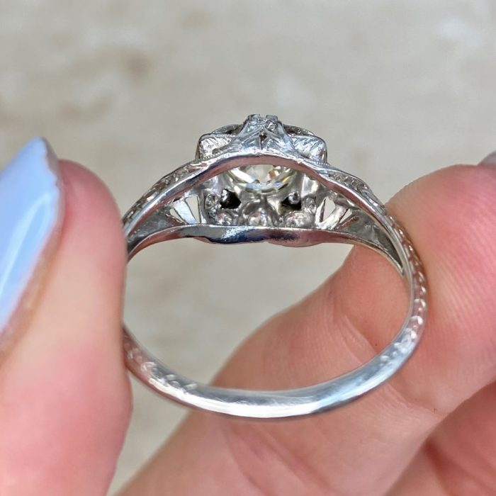 Platinum Mounting Art Deco Engagement Ring 14146 F6