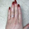 1.29ct Round Brilliant Cut Diamond And Tapered Baguette Engagement Ring 14185-F1