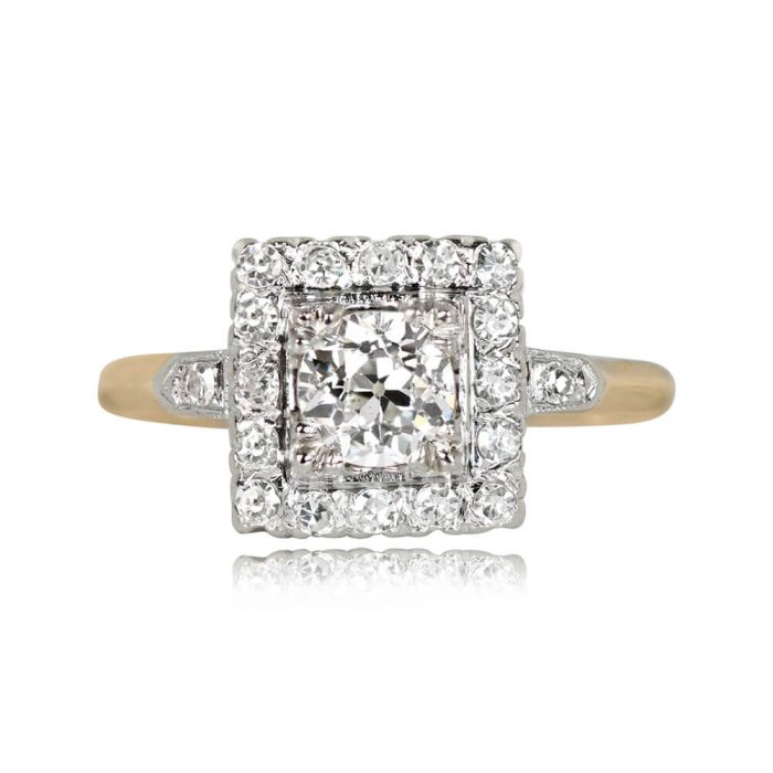 0.50ct Old European Cut Diamond Ring - Redstone Ring 14210 TV