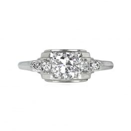 Vintage Diamond and gold Ring Allentown Ring Top View