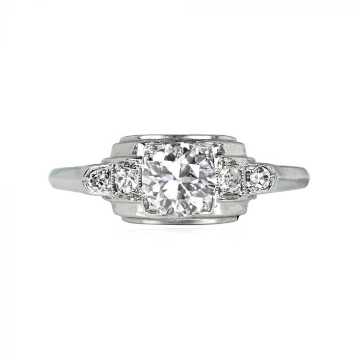 Vintage Diamond and gold Ring Allentown Ring Top View