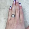 Old European Cut Diamond And Onyx Engagement Ring 14265-F1