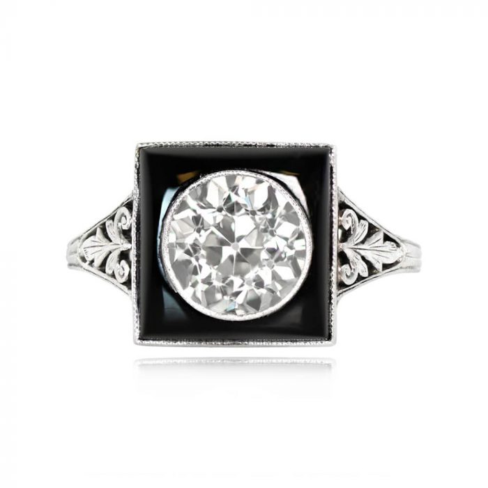 Charlton Antique Art Deco Engagement Ring - Crowley Ring 14265 TV