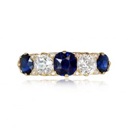 Antique Victorian Five Stone Engagement Ring - Westover Ring 14266 TV