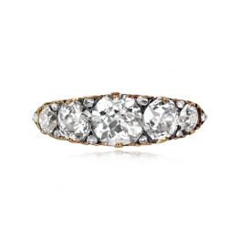 Antique Victorian Era Five Stone Ring - Woodbridge Ring 14267 TV
