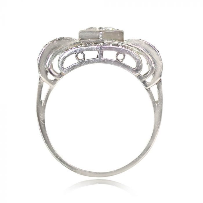 Vintage Retro Era Diamond Engagement Ring - Mill Ring 14280 SV