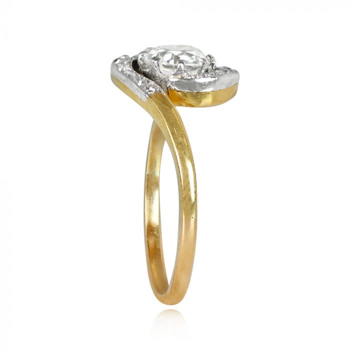 Antique Art Nouveau Ring Mirage Ring 14336 Top Side View