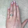 Antique Art Deco Era Diamond & Sapphire Engagement Ring Circa 1925 14348-F1